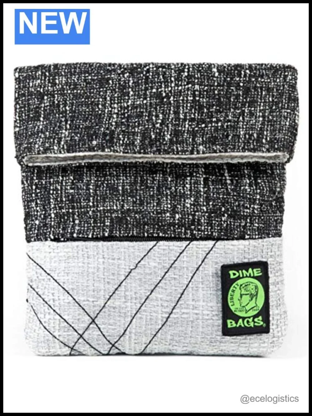 Fold-Over Magnetic Crossbody Satchel with 7 Compartments Hempster Recycled